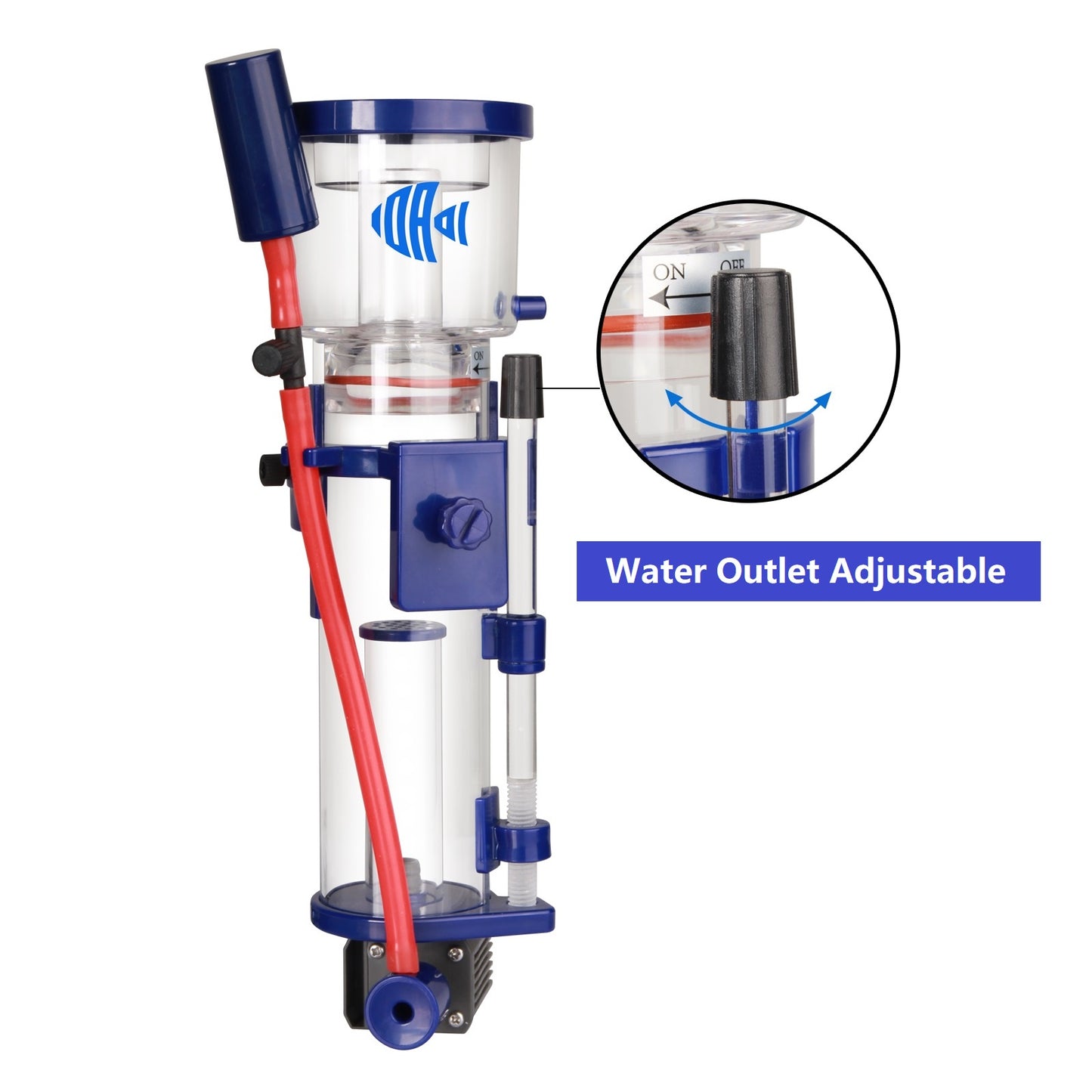 Nano Protein Skimmer for Saltwater Aquariums, DC Pinwheel Pump for 20 Gals Fish Tank, Hang On, Internal, Not for Rimmed Tank