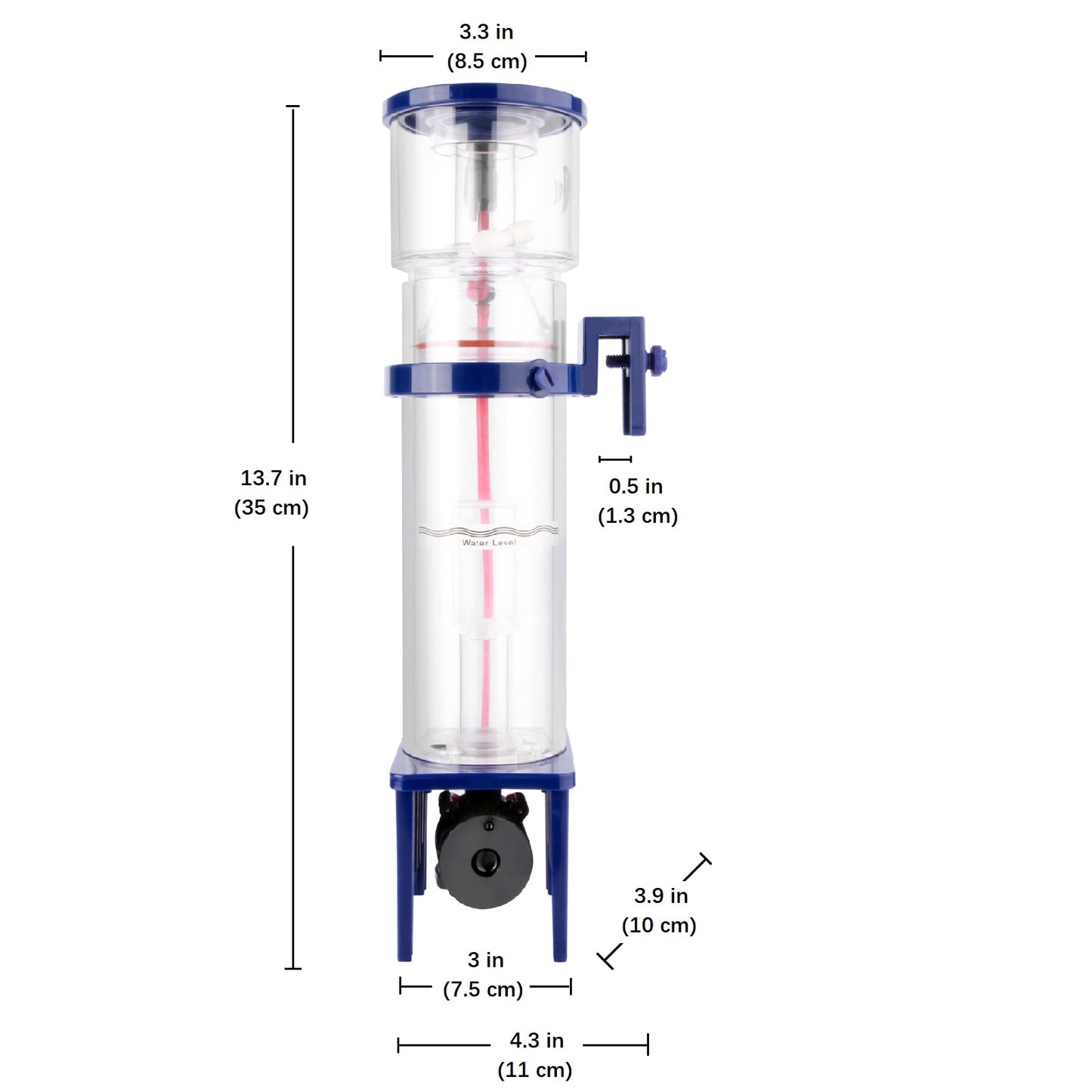 Protein Skimmer for Saltwater Aquariums, DC Pinwheel Pump for 50 Gals Fish Tank, Hang On, Internal, Not for Rimmed Tank