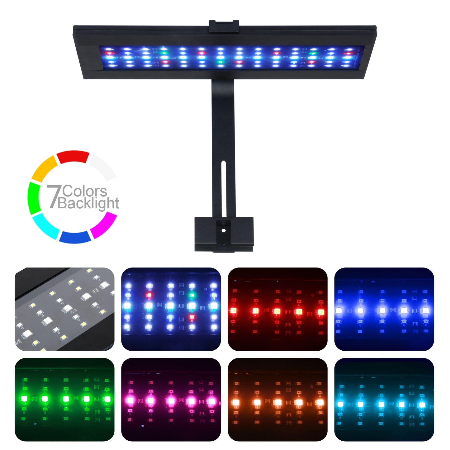 LED Aquarium Light for 12-20 Inch Tanks, Full Spectrum Fish Tank Light with 24/7 Sunrise Sunset & Moonlight Mode, Adjustable Brightness & Timer, for Freshwater/Planted/Saltwater Aquarium, 18 watts